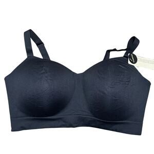 SHAPERMINT Essentials Supportive Comfort Wireless Shaper Bra Black NWT XXXL 3XL